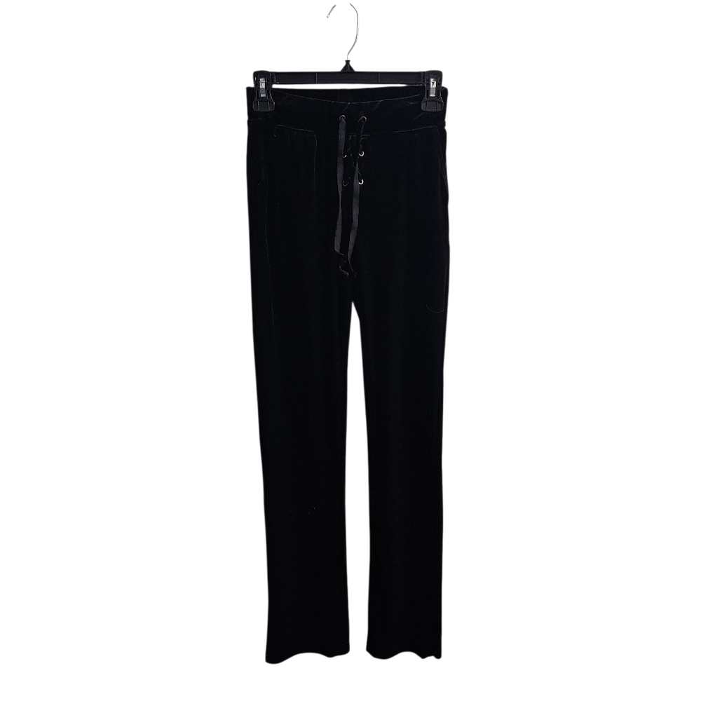 Material Girl Juniors Velour Lace Up Casual Pants Medium
